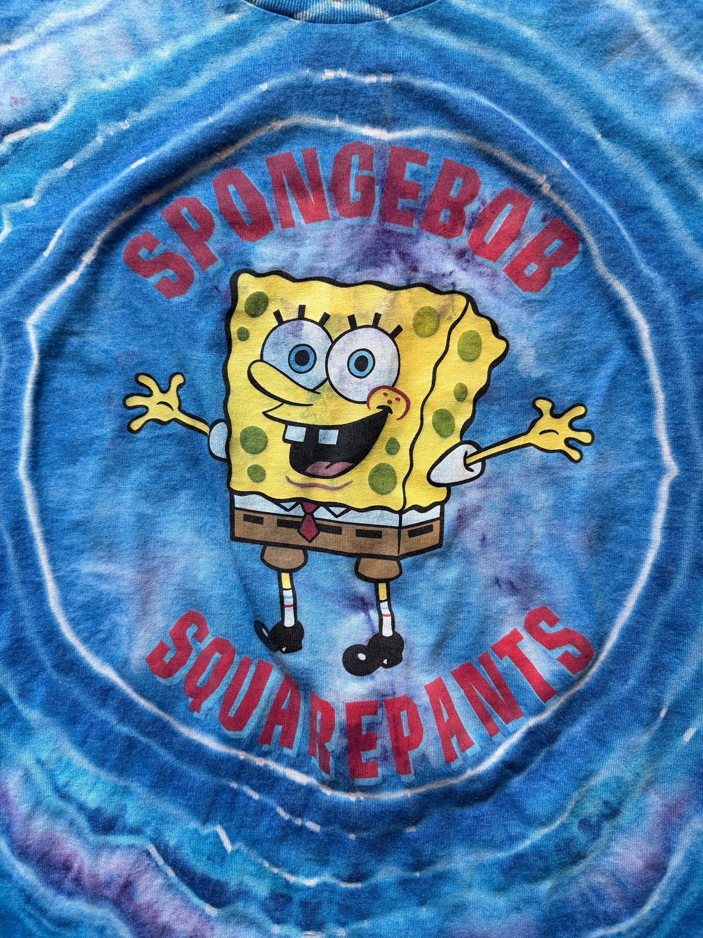 Dyed Upcycled SpongeBob Tee...S