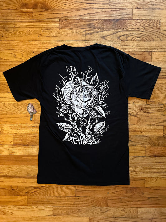 Rose Move Black Tee