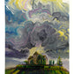 "Sunlight Splatters L'Église Saint-Martin de La Genevraye" 12" x 24"